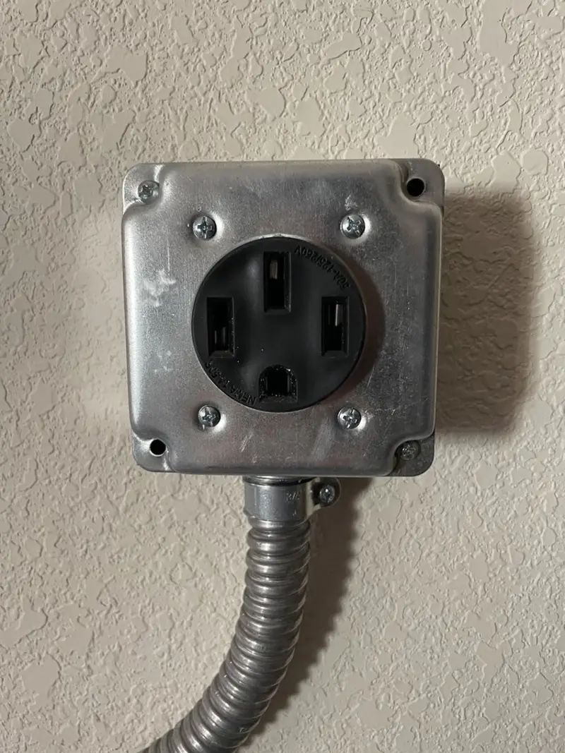 NEMA 14-50 outlet installed for Electrical Panel Upgrade in Valparaiso